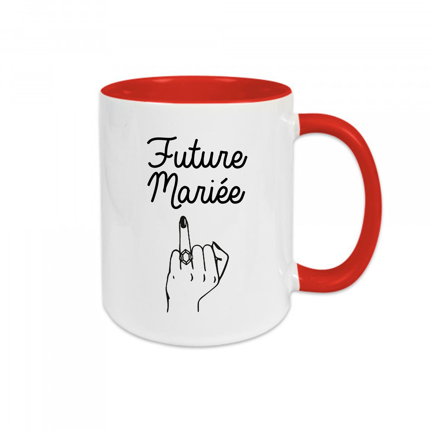 Mug céramique Future Mariée bague fiançailles Encre et Créations