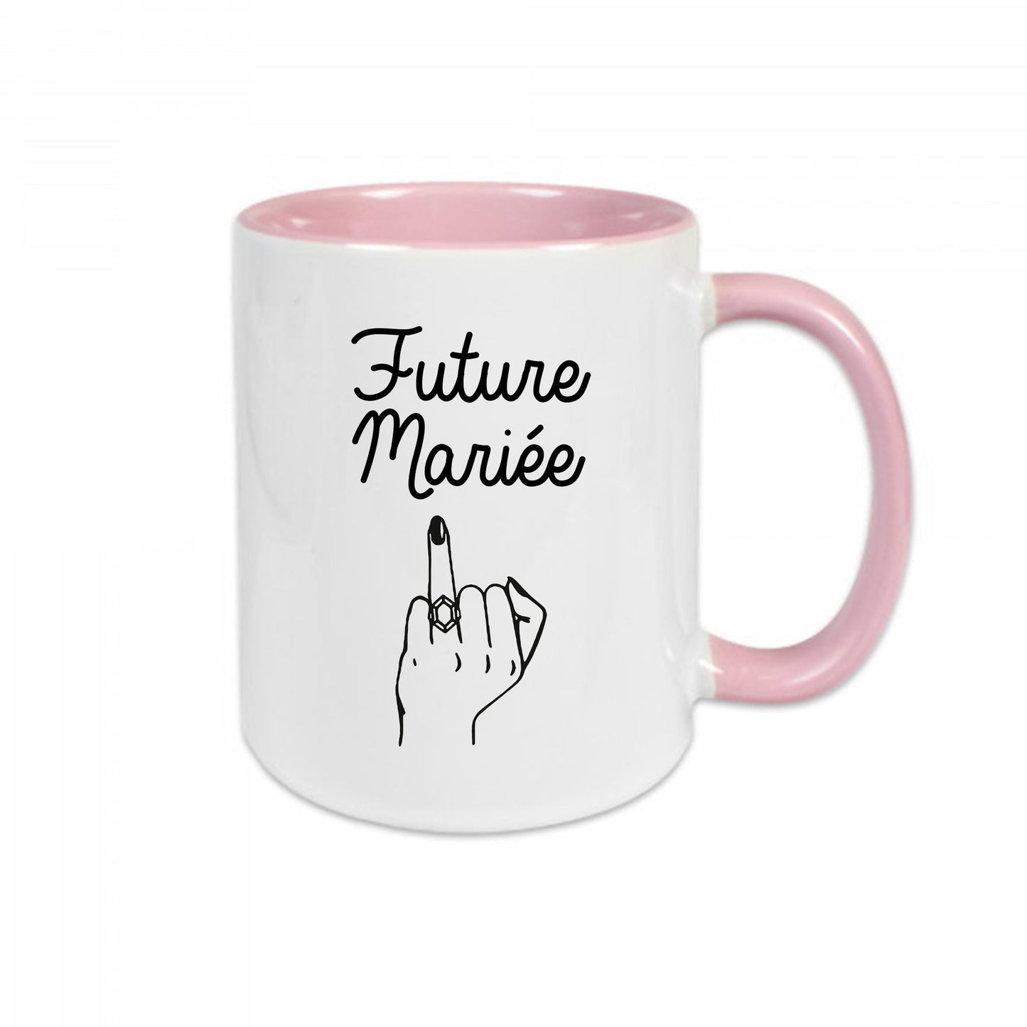 Mug céramique Future Mariée bague fiançailles Encre et Créations