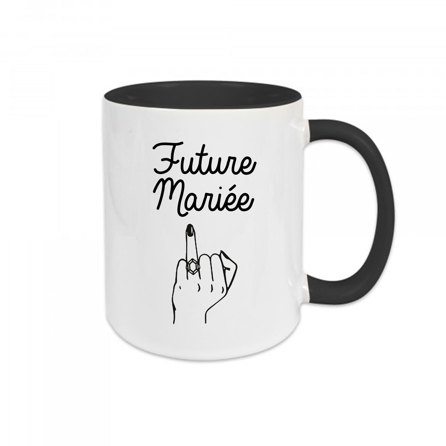 Mug céramique Future Mariée bague fiançailles Encre et Créations