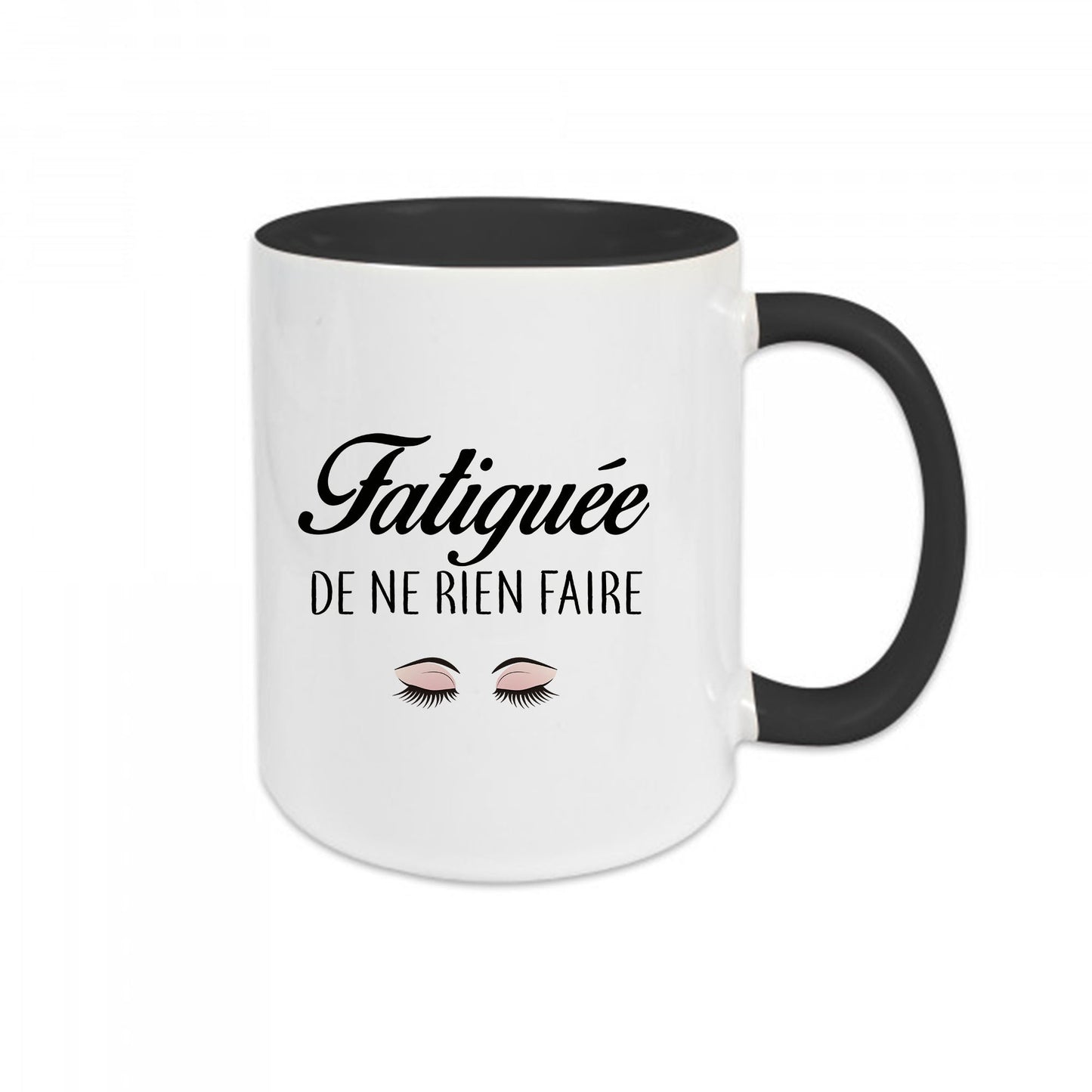 Mug céramique Fatiguée de ne rien faire Encre et Créations