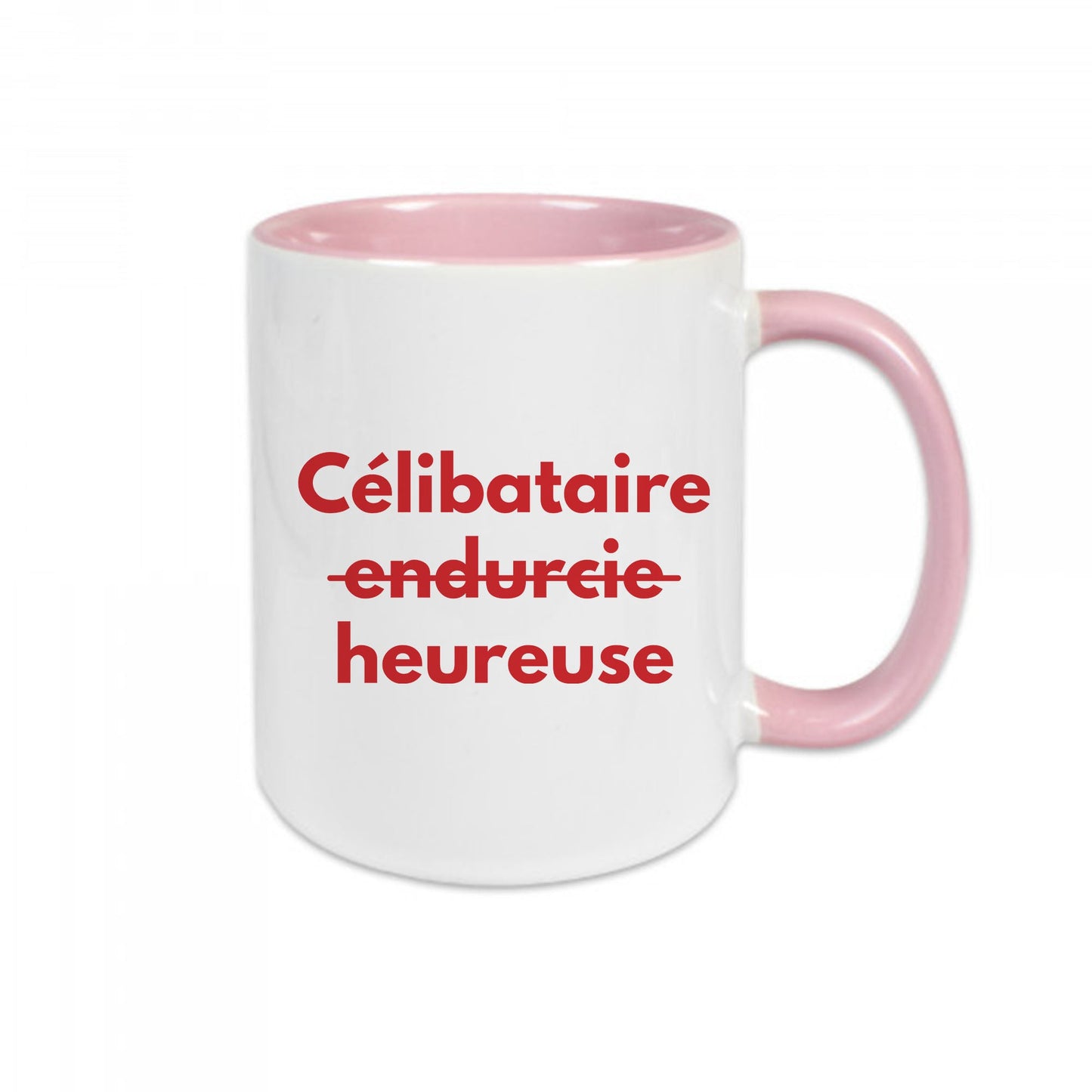 Mug céramique Célibataire heureuse Encre et Créations