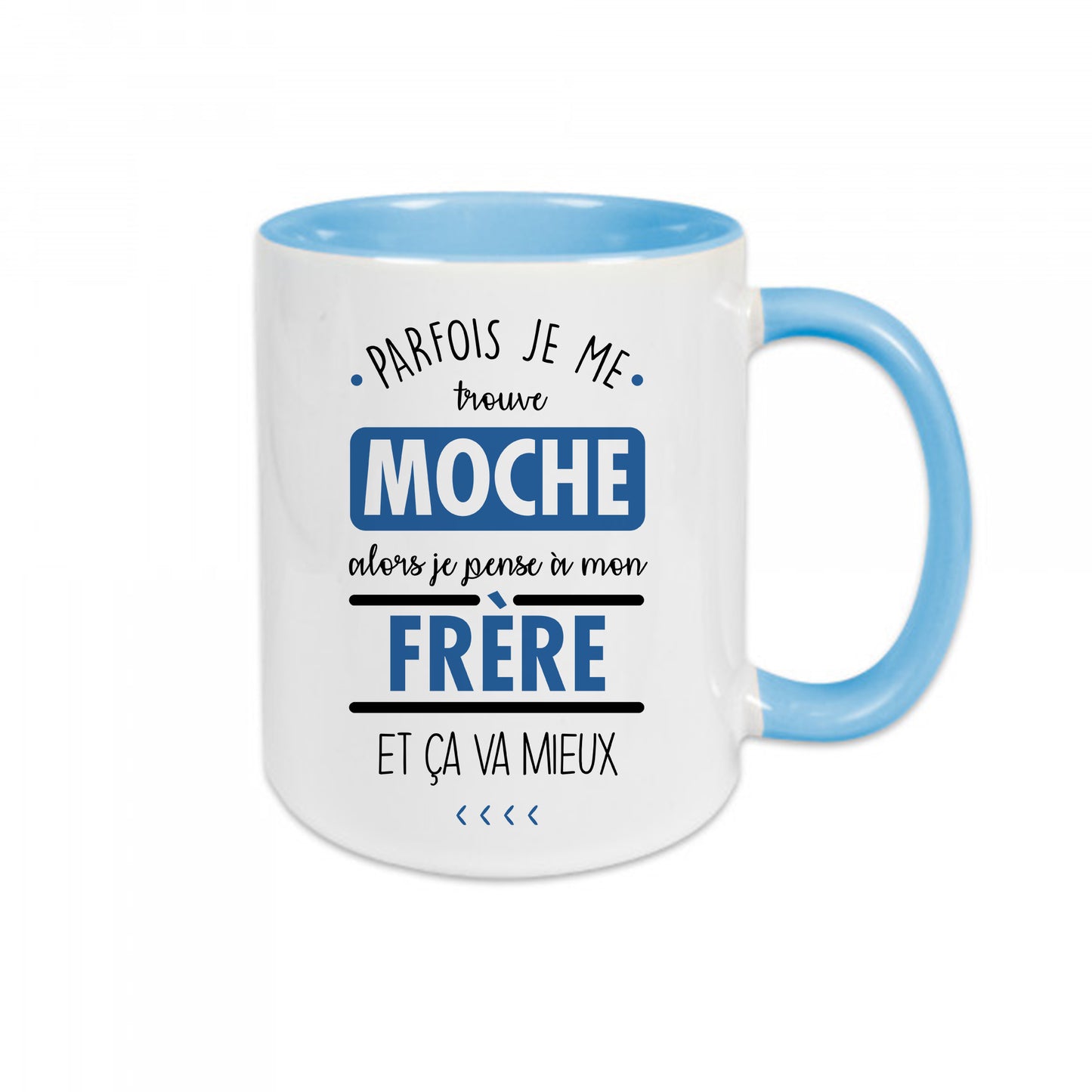 Mug céramique Je pense à mon frère et ça va mieux