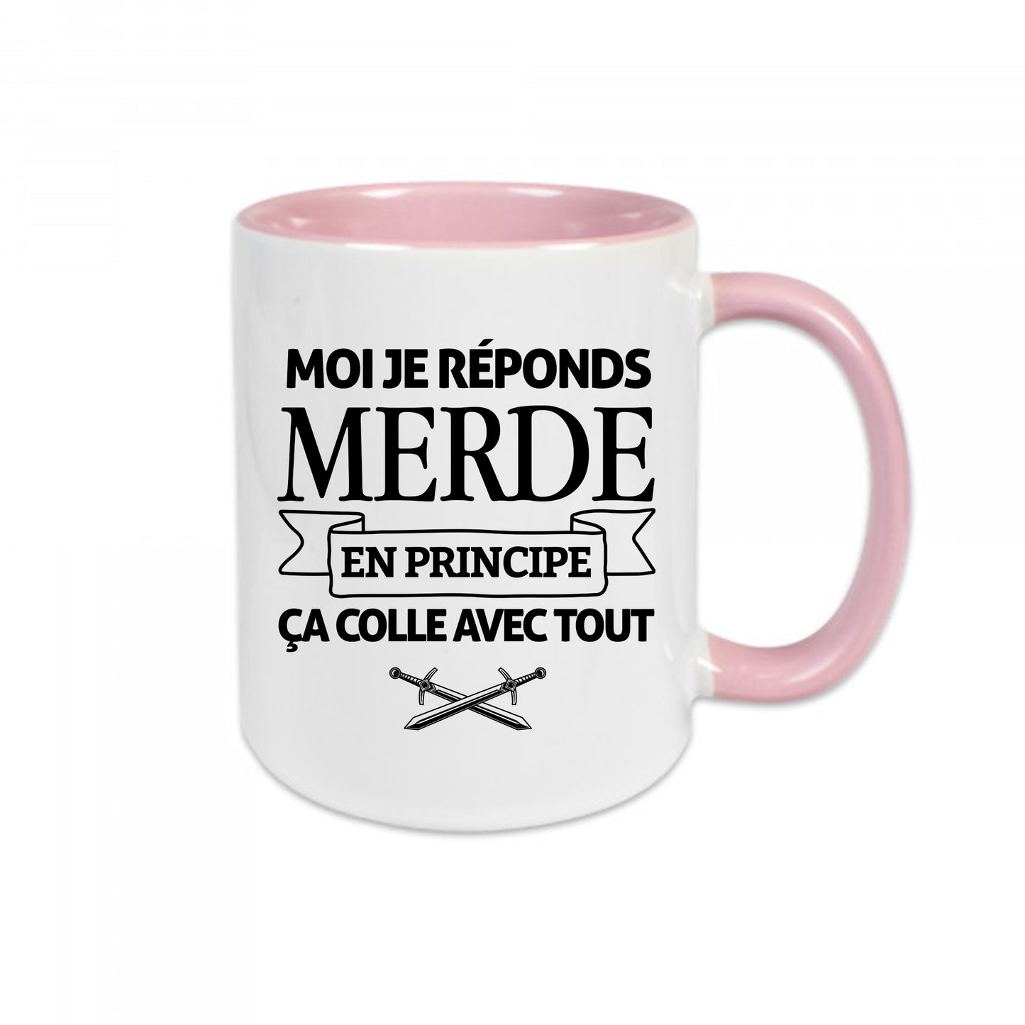Mug céramique Moi je réponds merde