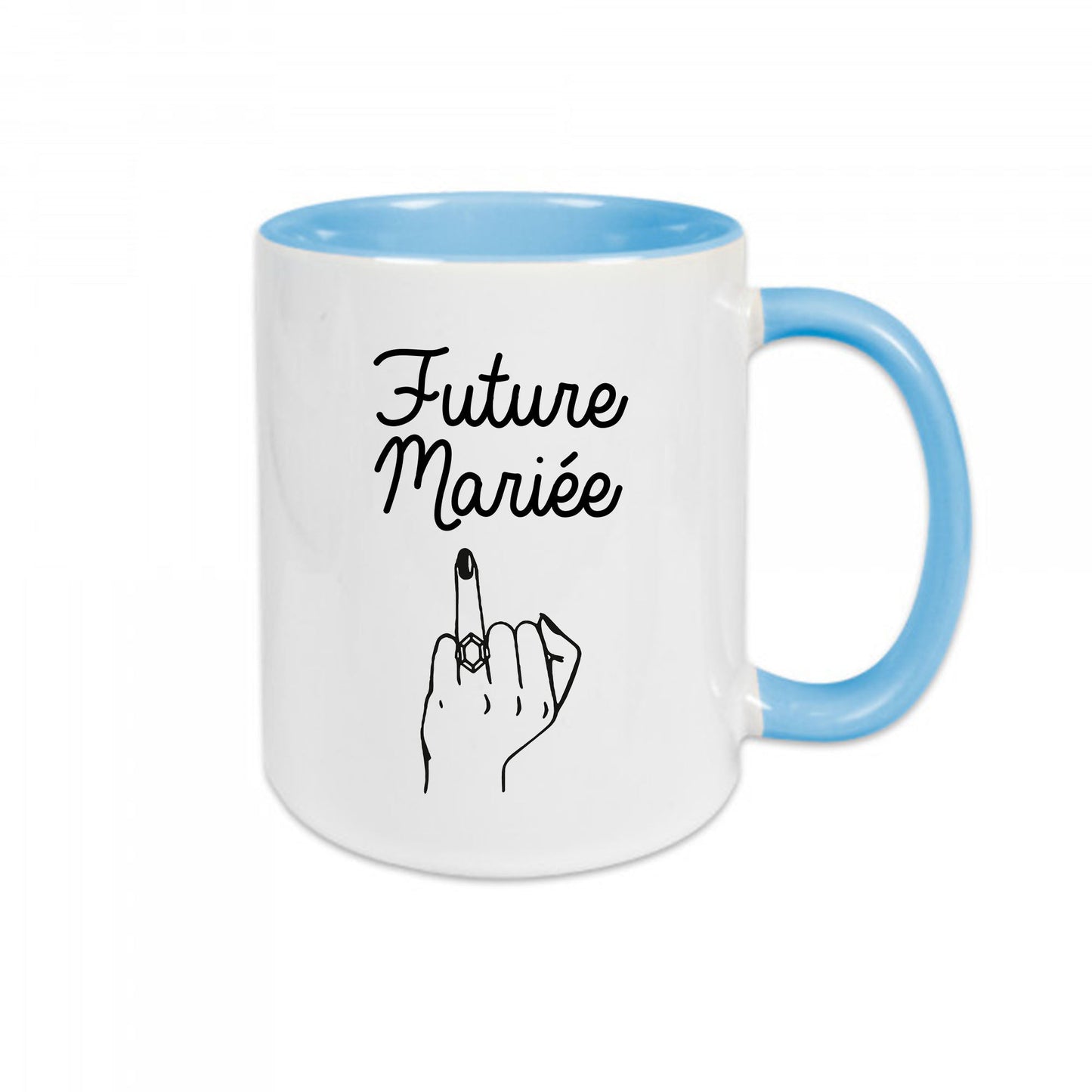 Mug céramique Future Mariée bague fiançailles Encre et Créations