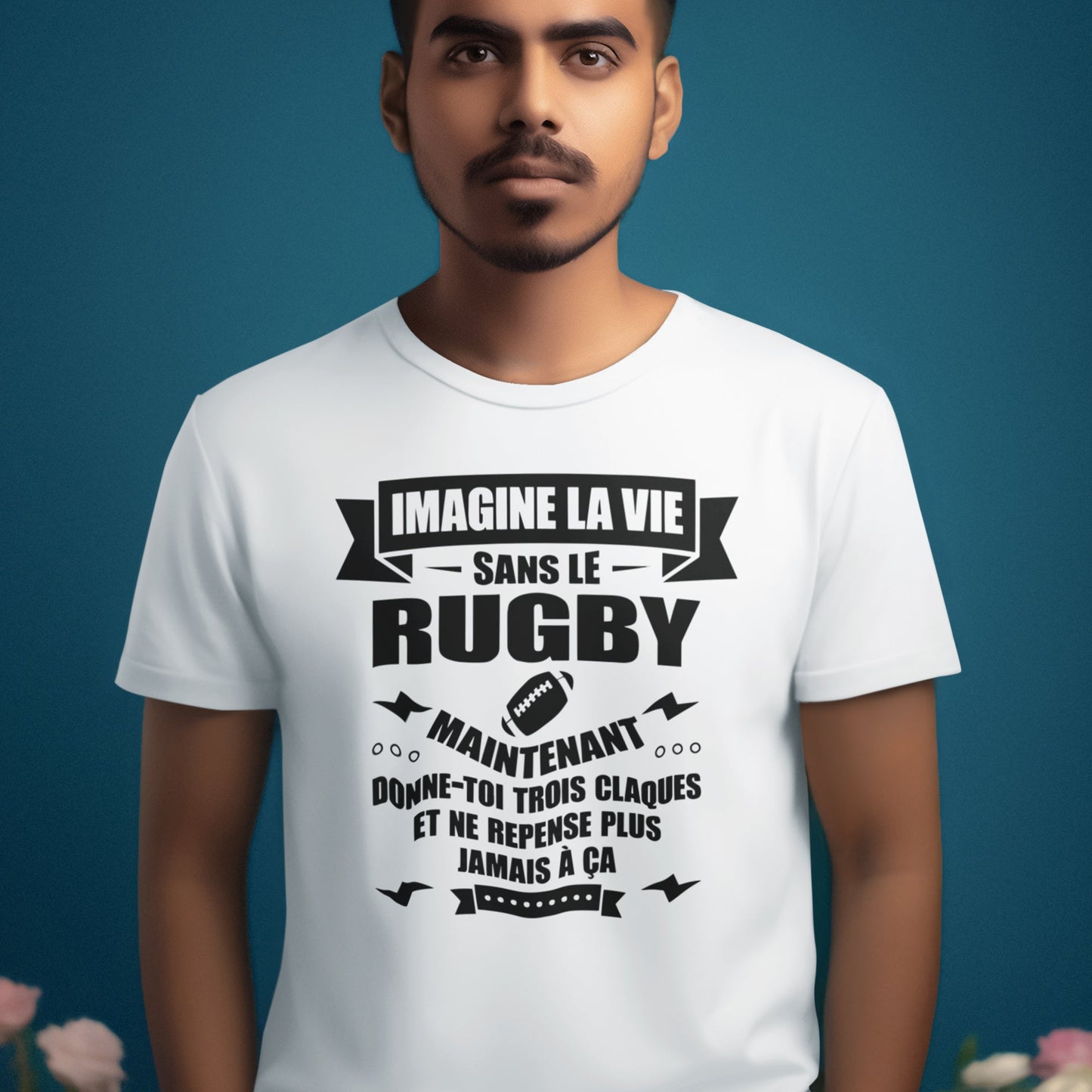T-shirt homme Imagine la vie sans le rugby TPOP