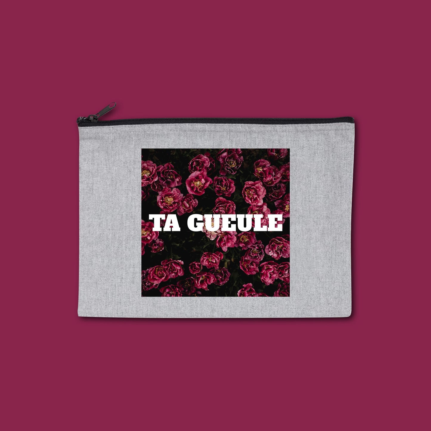 Pochette zippée recyclée Ta gueule TPOP