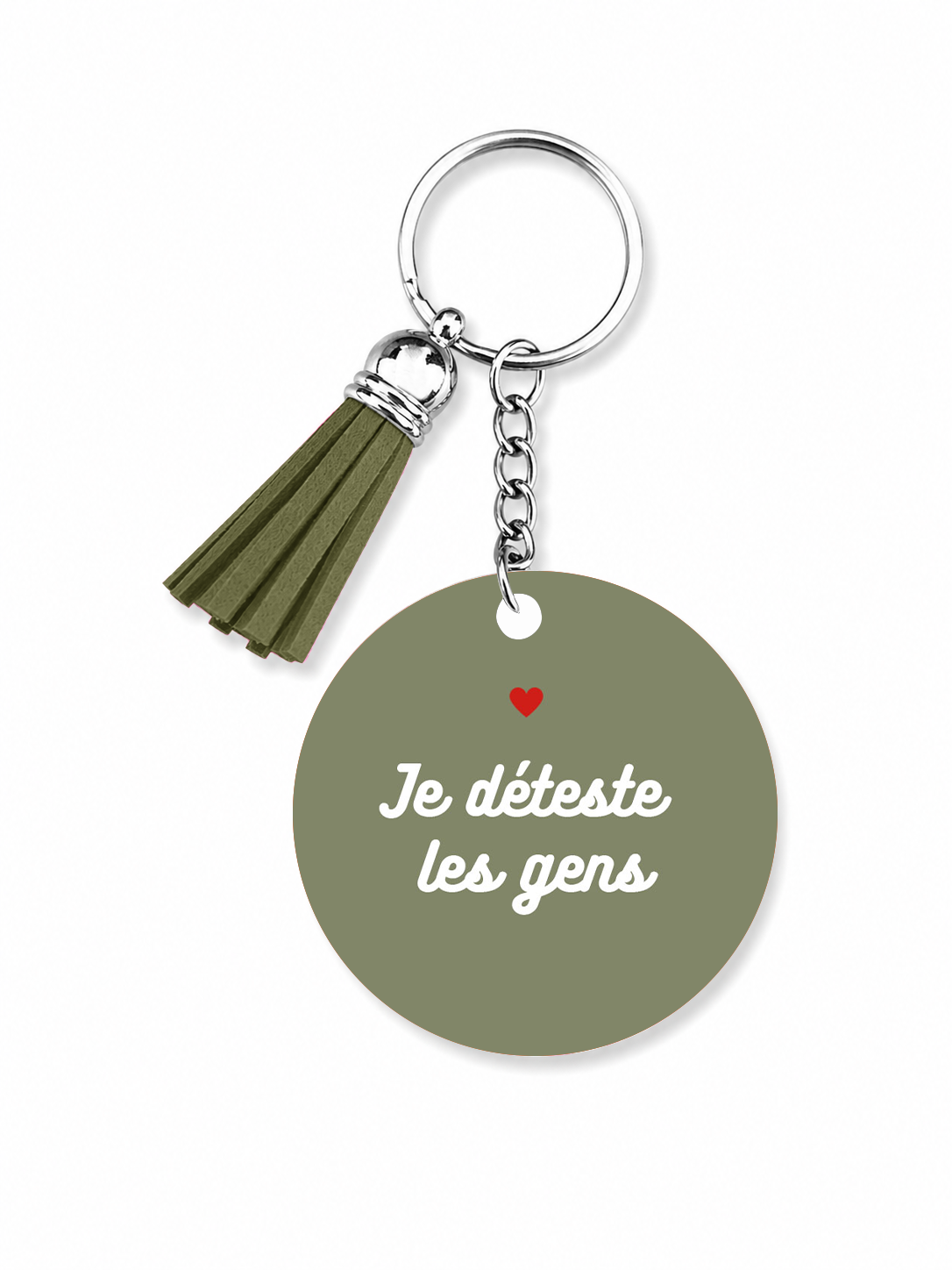 Porte-clés Je déteste les gens
