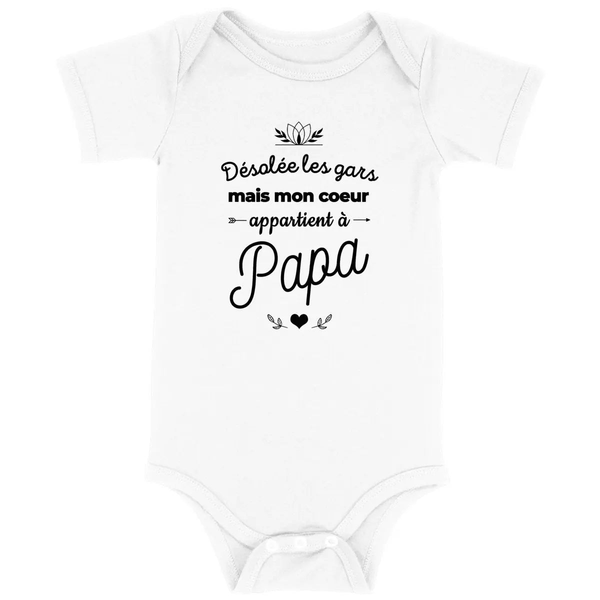 Body bébé Mon cœur appartient à papa