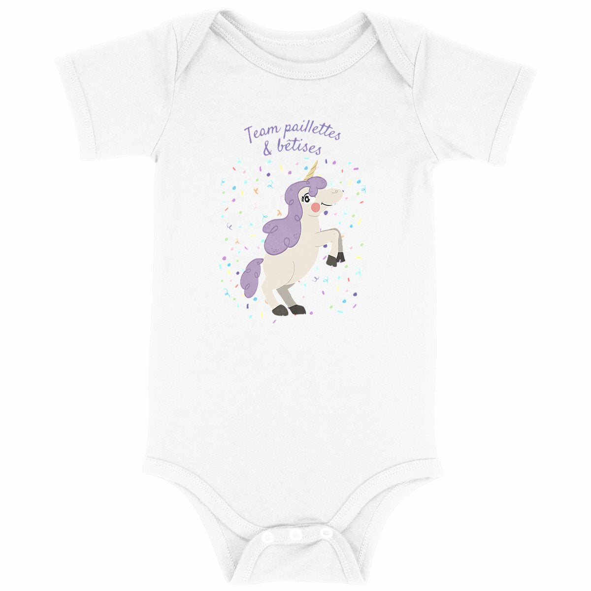 Body bébé Team paillettes & bêtises