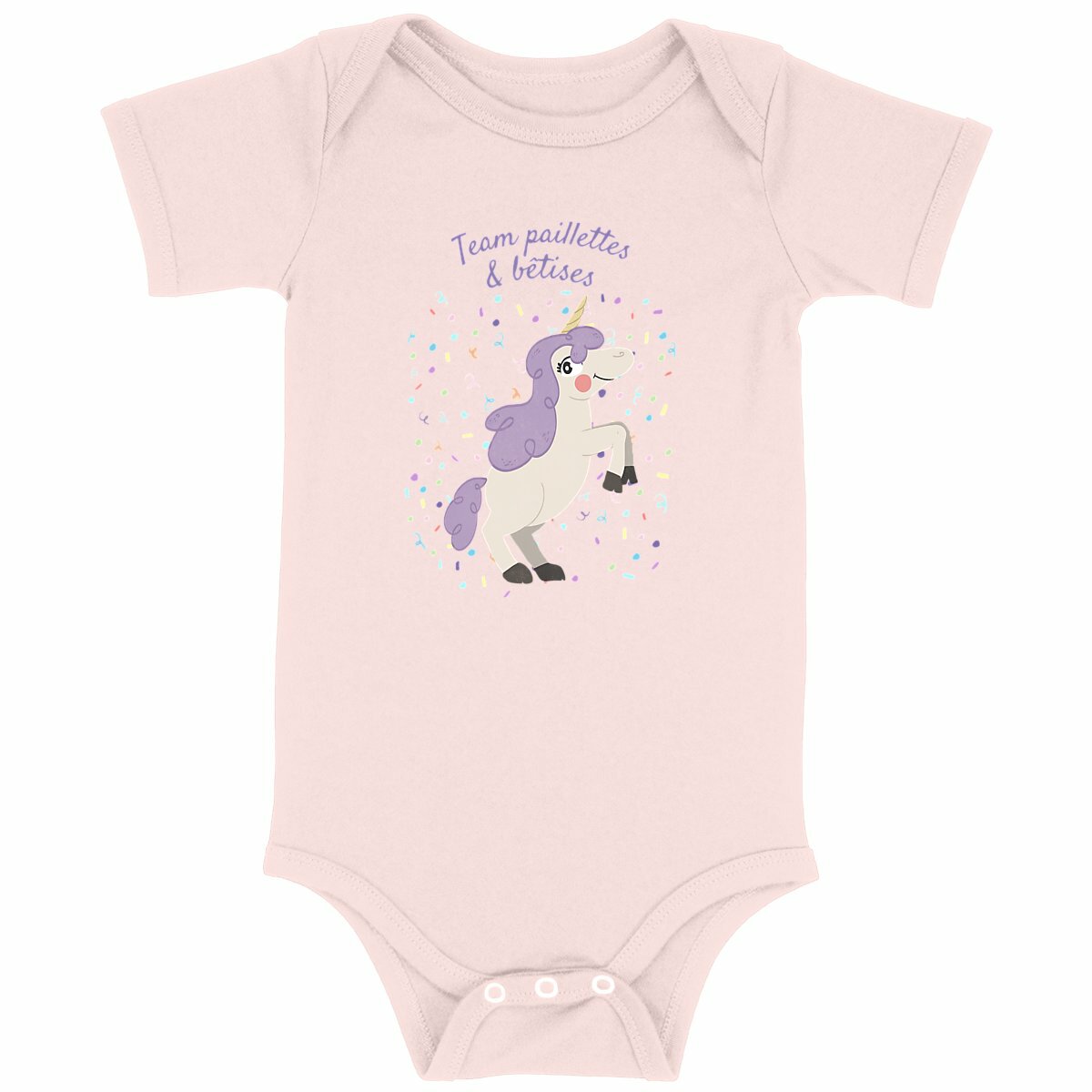 Body bébé Team paillettes & bêtises
