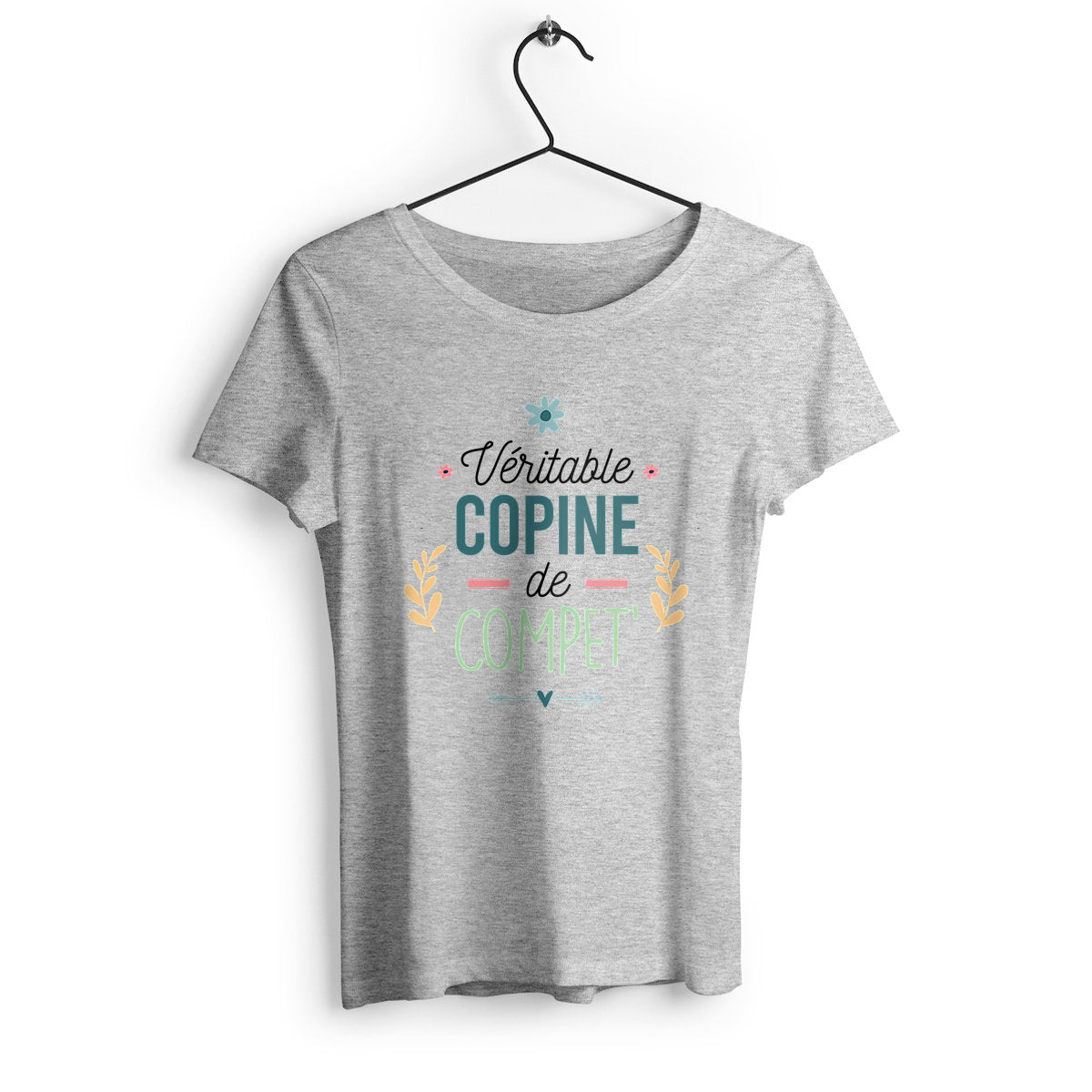 T-shirt femme en coton bio Véritable copine de compet - face_1