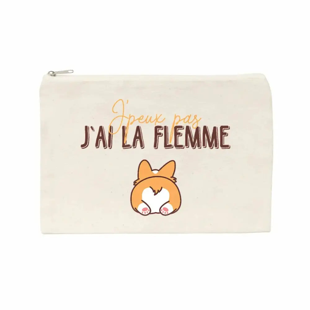 Jolie pochette J'peux pas j'ai la flemme