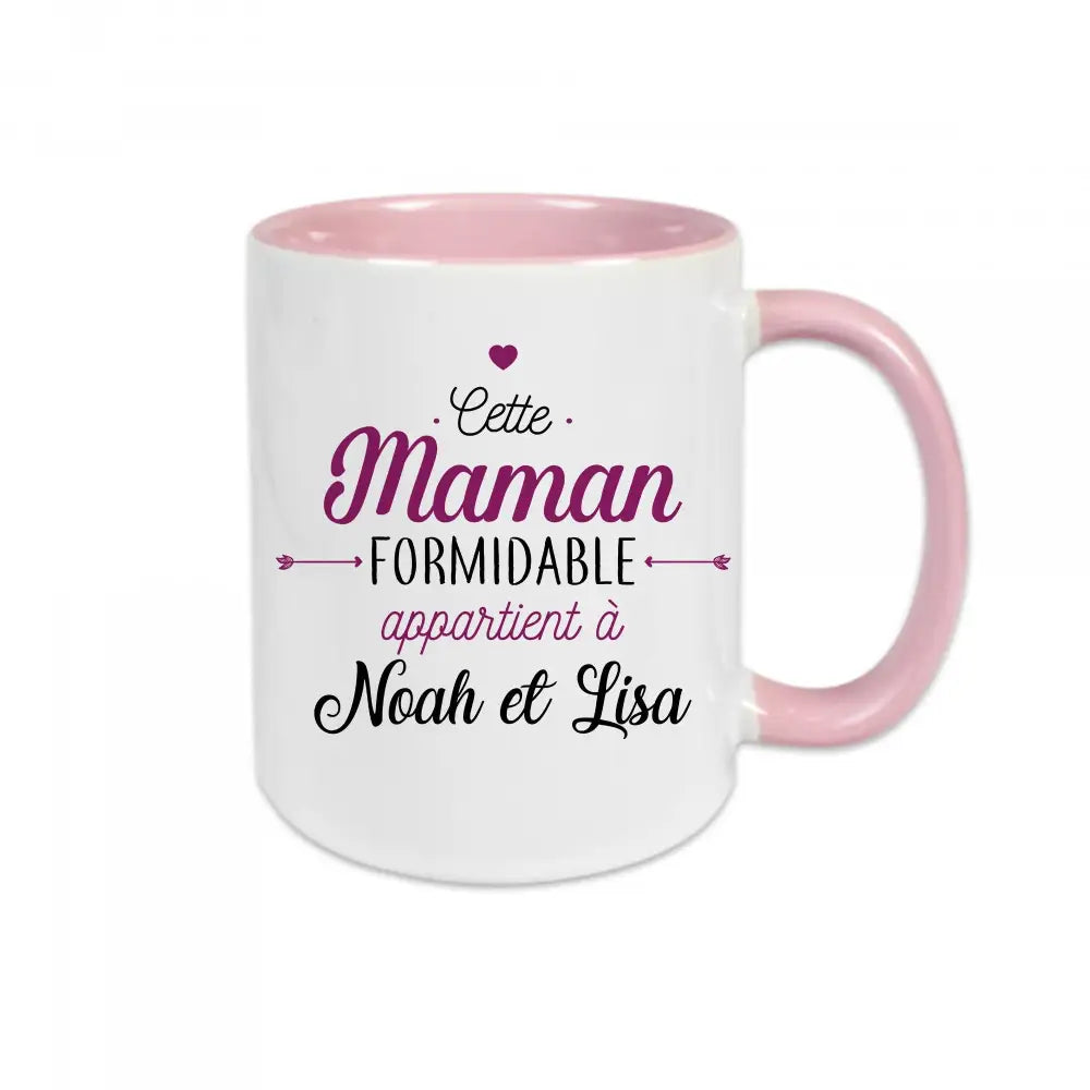 Mug céramique Cette maman formidable appartient à ( personnalisable ) Encre et Créations