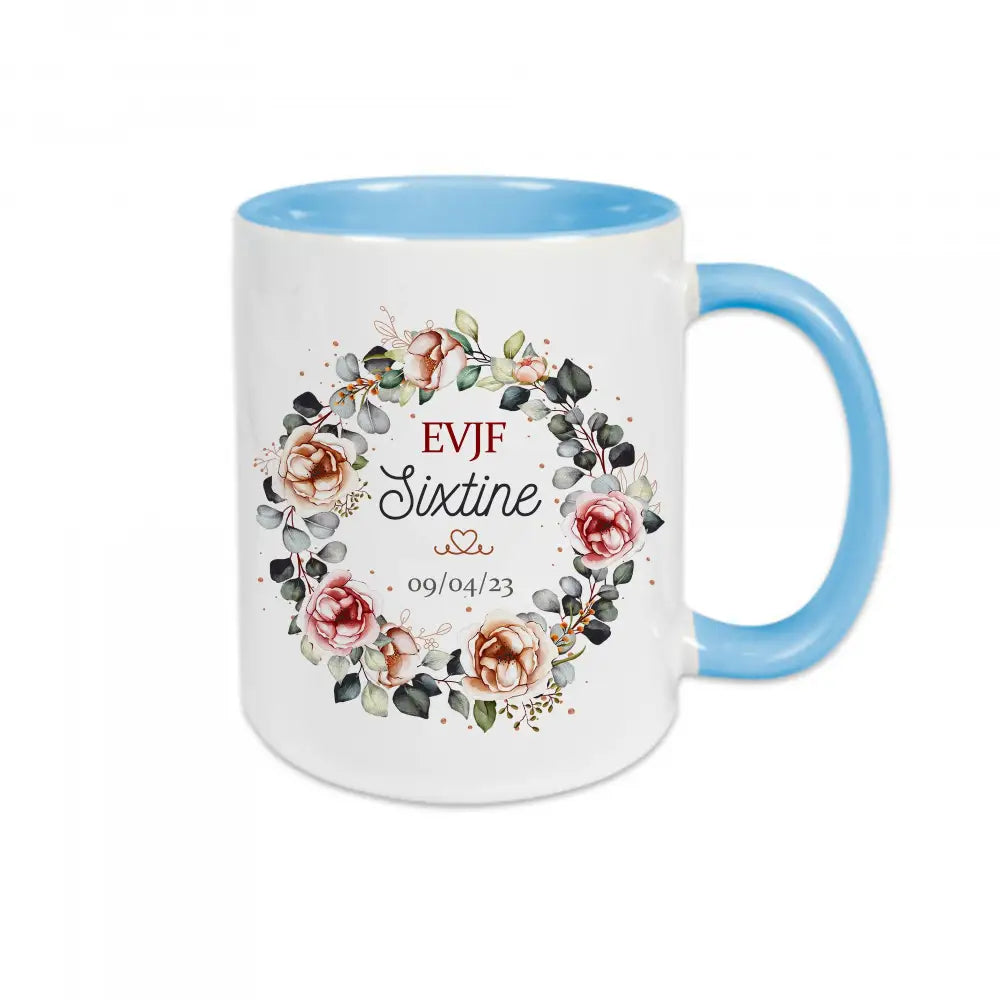 Mug céramique EVJF personnalisable prénom et date