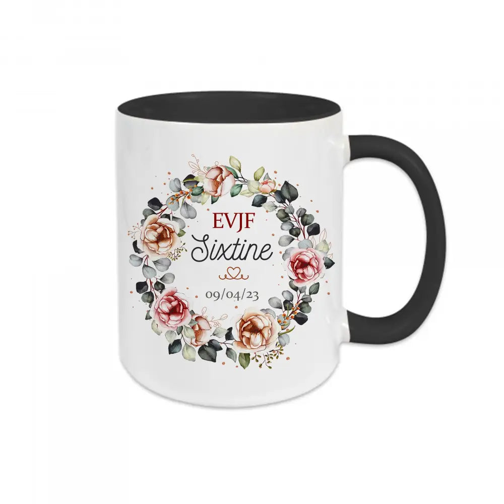 Mug céramique EVJF personnalisable prénom et date