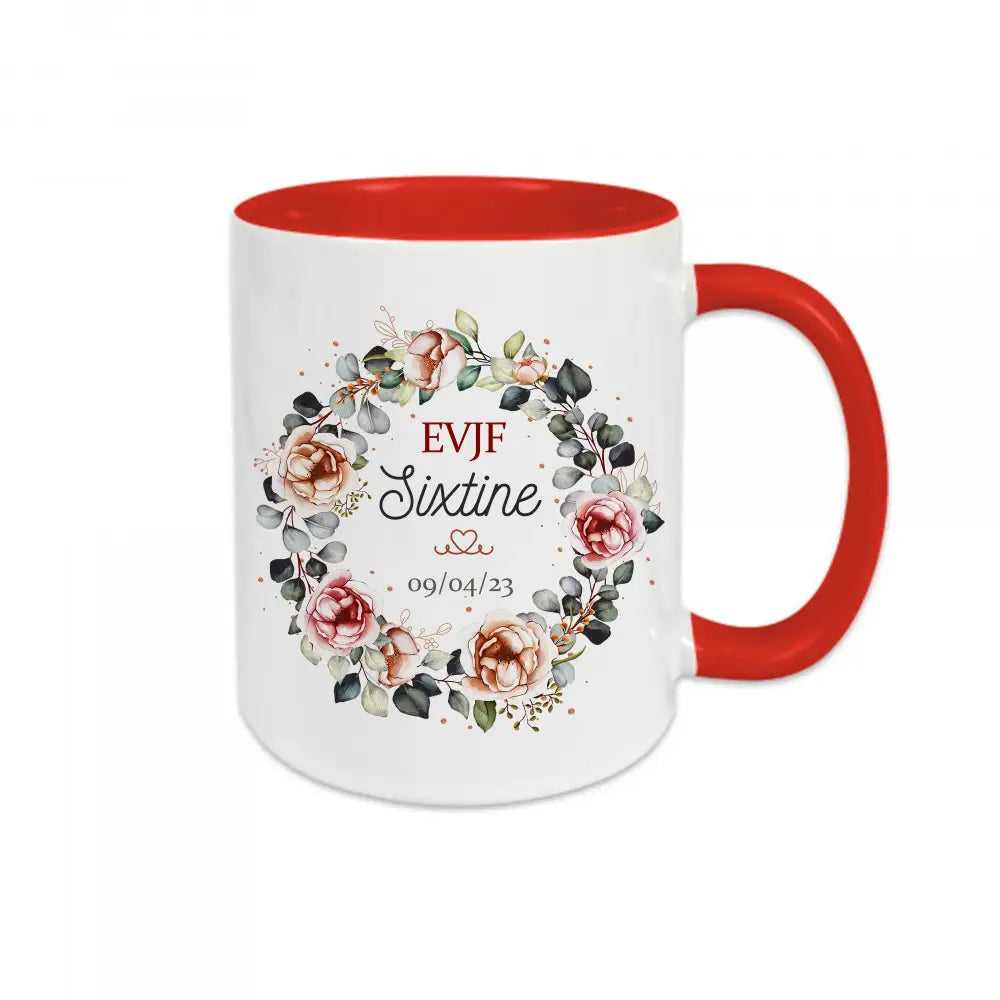 Mug céramique EVJF personnalisable prénom et date