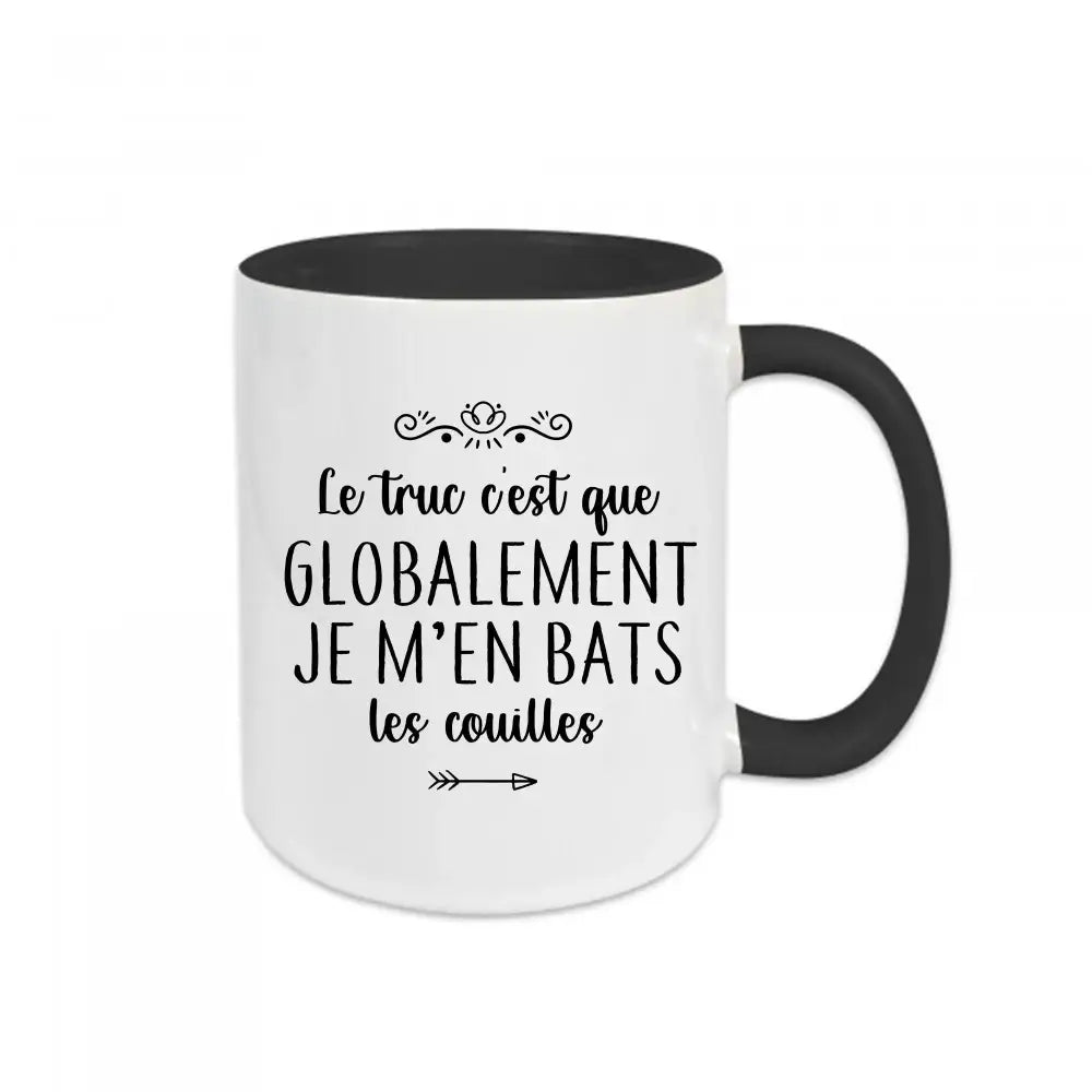 Mug céramique Globalement je m'en bats les couilles Encre et Créations