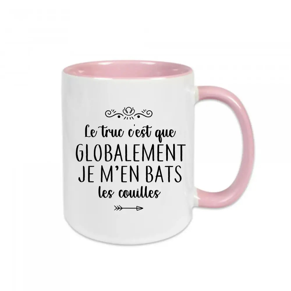 Mug céramique Globalement je m'en bats les couilles Encre et Créations