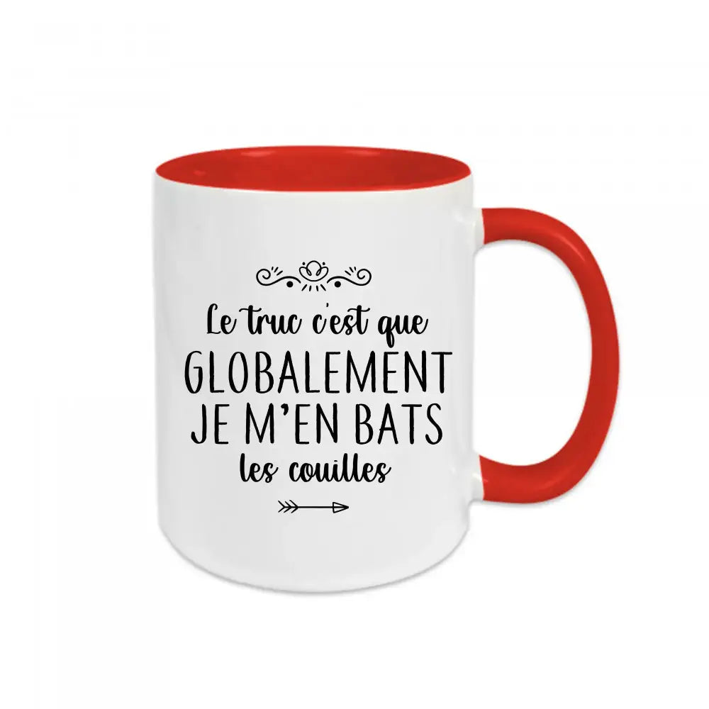 Mug céramique Globalement je m'en bats les couilles