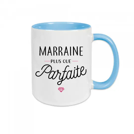 Mug céramique imprimé Marraine plus que parfaite - Bleu - Mugs