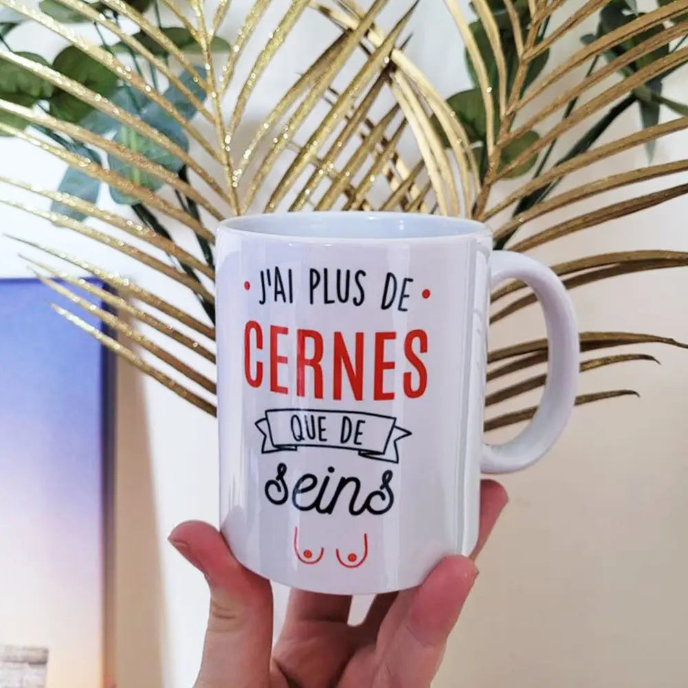 Mug céramique - J'ai plus de cernes que de seins