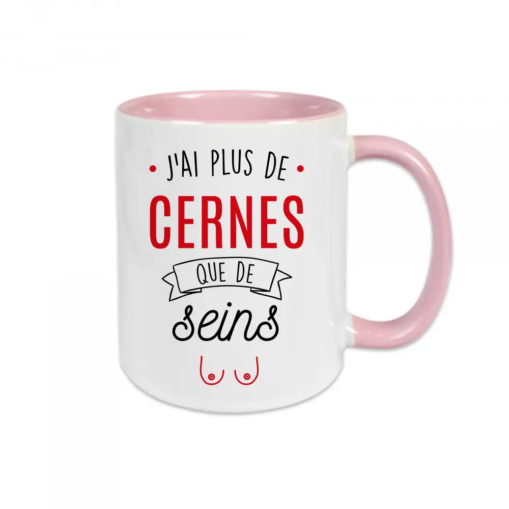 Mug céramique J'ai plus de cernes que de seins