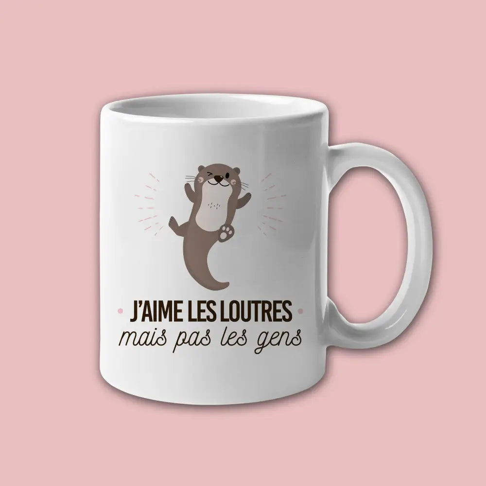 Mug céramique J'aime les loutres mais pas les gens