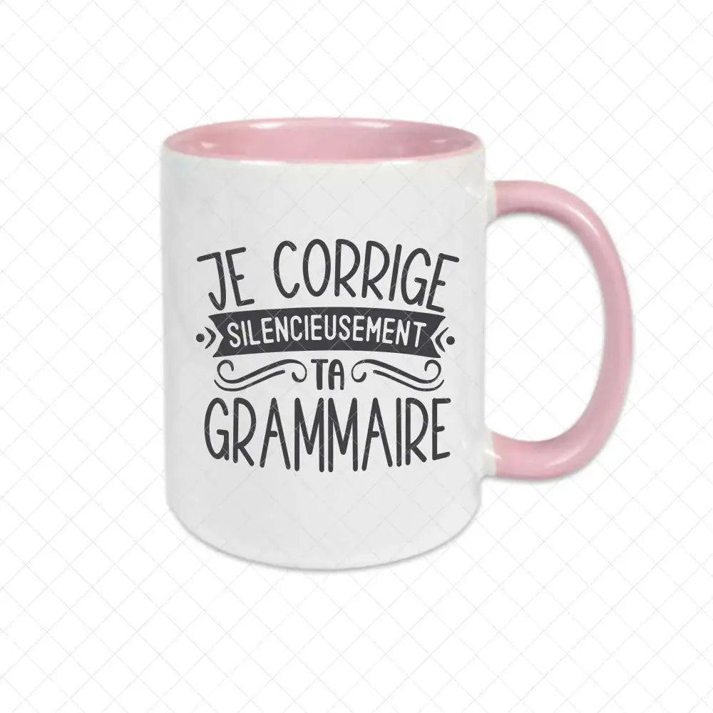 Mug céramique Je corrige silencieusement ta grammaire Encre et Créations