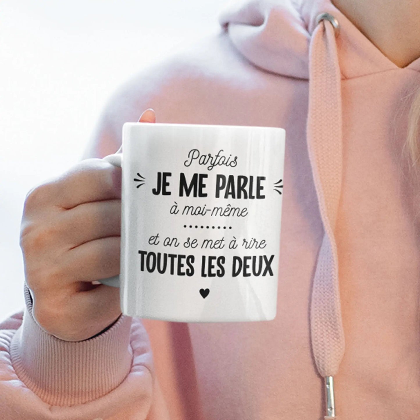 Mug céramique - Je me parle à moi-même - Blanc - Mugs