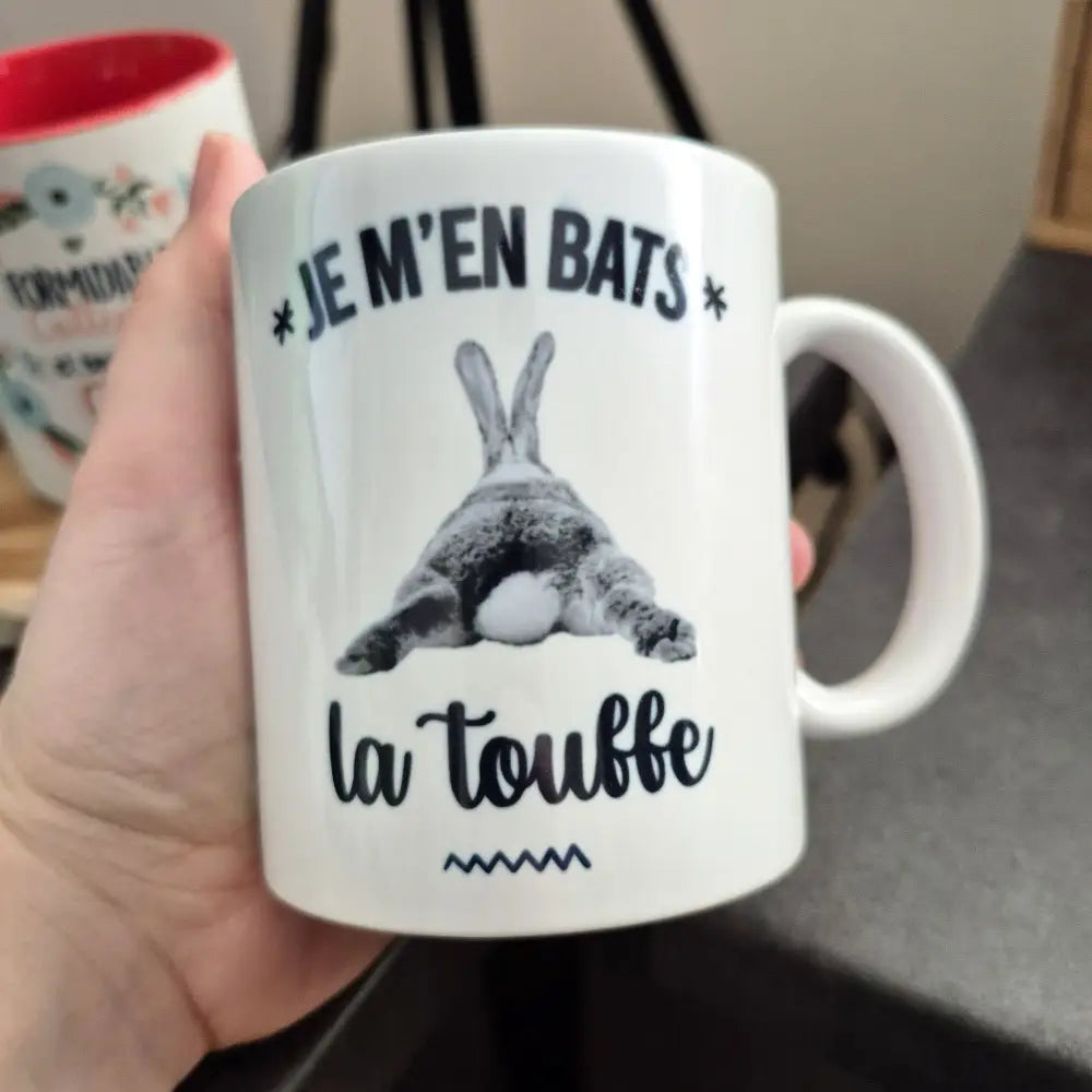 Mug céramique Je m'en bats la touffe