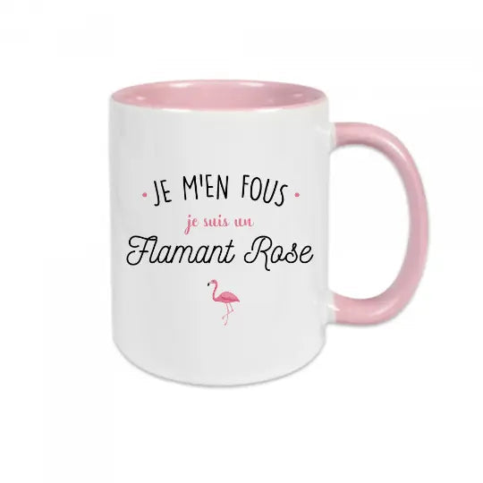 Mug céramique - Je m’en fous je suis un flamant rose - Rose - Mugs