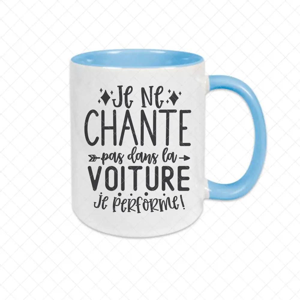 Mug céramique Je ne chante pas dans la voiture Encre et Créations
