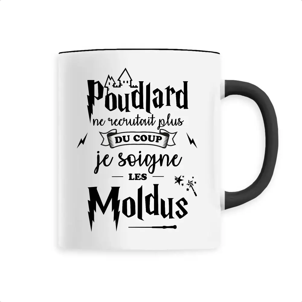 Mug céramique - Je soigne les moldus - Noir - Mugs