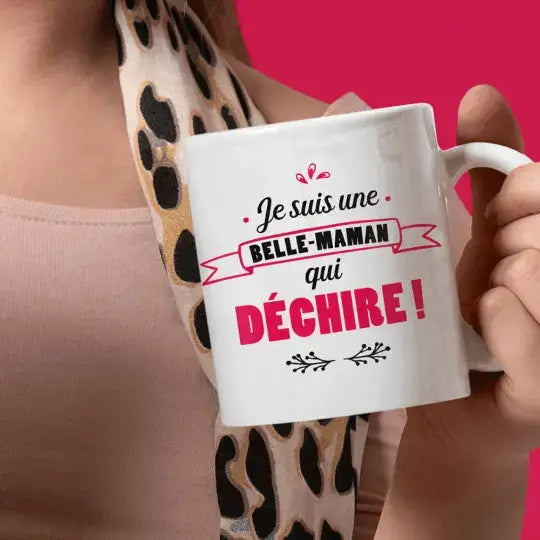 Mug céramique - Je suis une belle-maman qui déchire - Blanc - Mugs