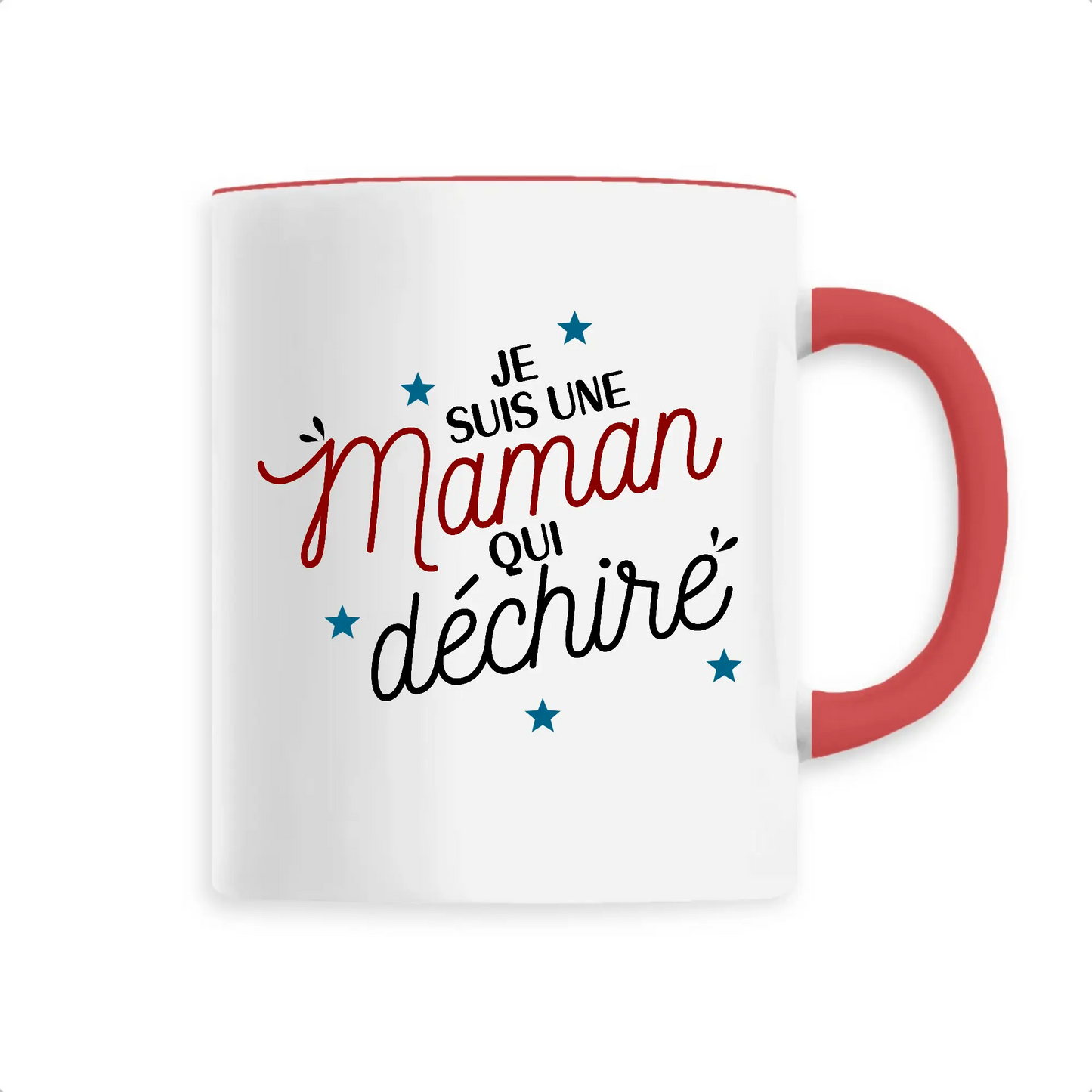 Mug céramique - Je suis une maman qui déchire - Rouge - Mugs