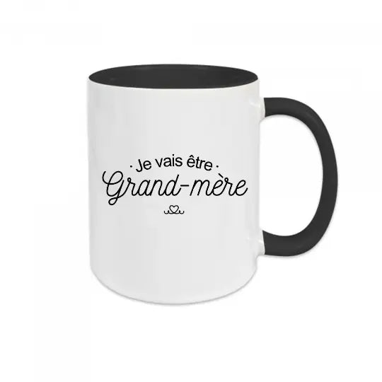 Mug céramique - Je vais être mamie - Noir - Mugs