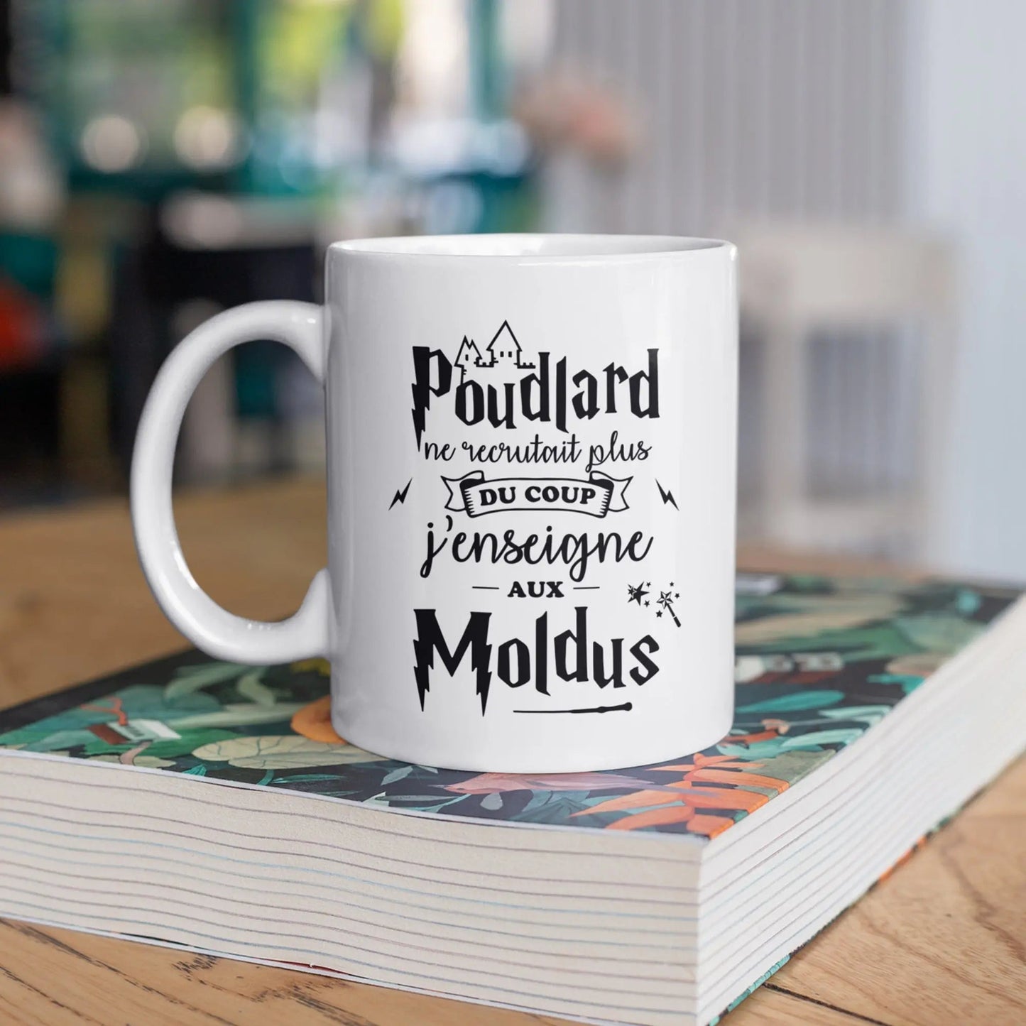 Mug céramique - J’enseigne aux moldus - Blanc - Mugs