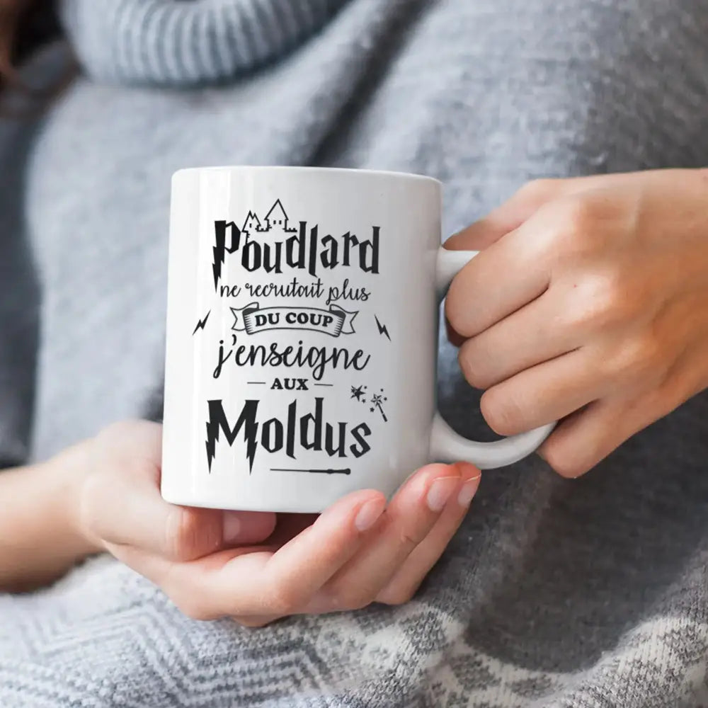 Mug céramique - J’enseigne aux moldus - Blanc - Mugs