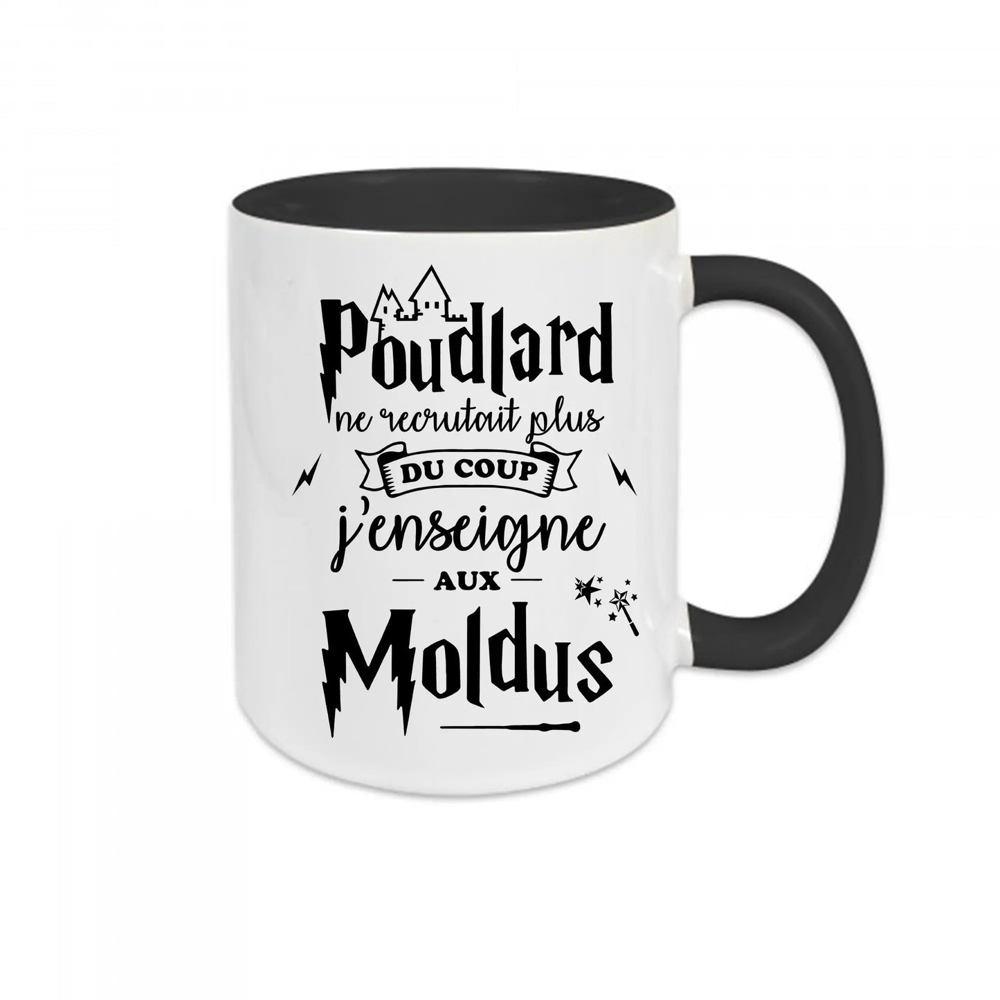 Mug céramique - J’enseigne aux moldus - Noir - Mugs