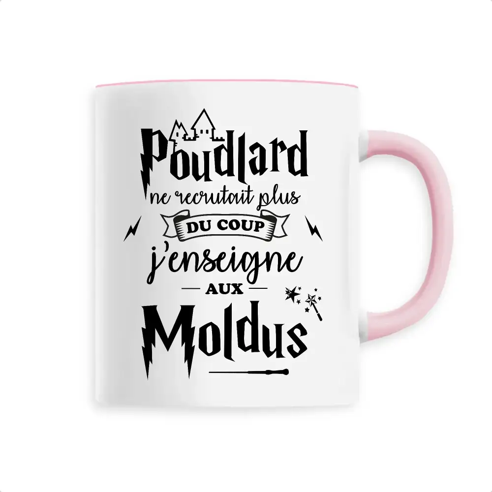Mug céramique - J’enseigne aux moldus - Rose - Mugs