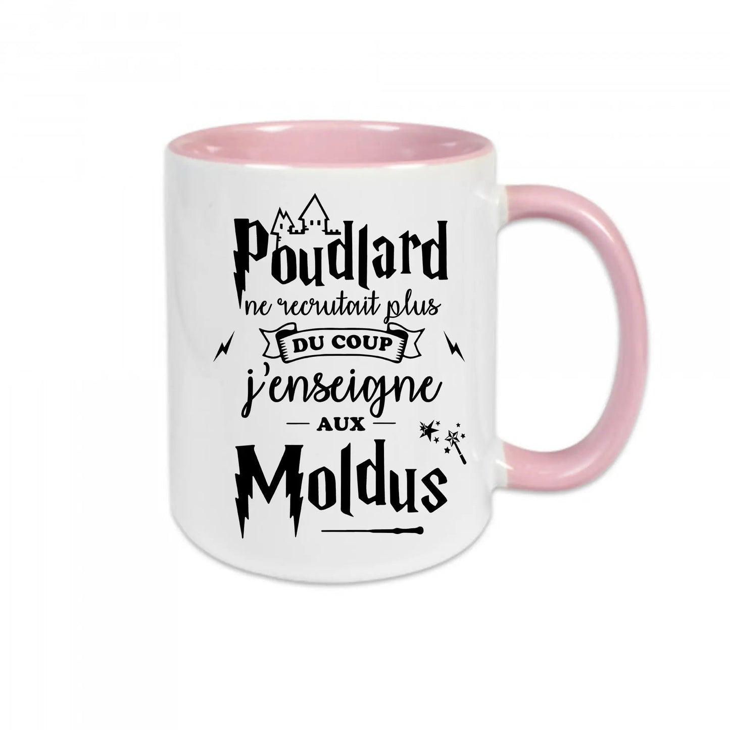 Mug céramique - J’enseigne aux moldus - Rose - Mugs