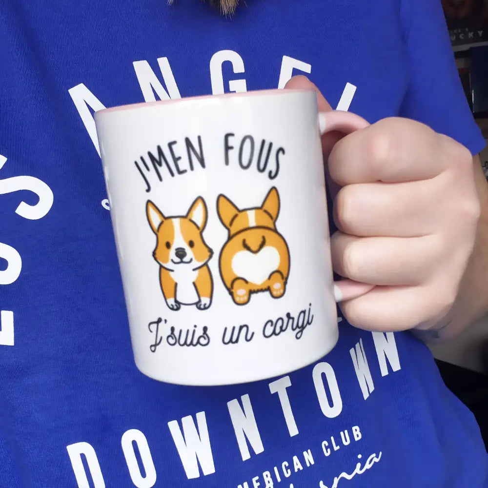 Mug céramique - J'men fou j'suis un corgi