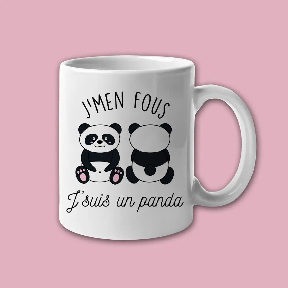 Mug céramique J'men fous j'suis un panda