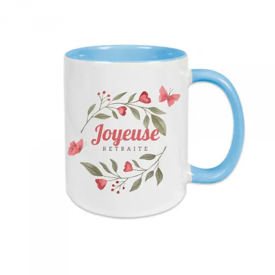 Mug céramique - Joyeuse retraite - Bleu - Mugs