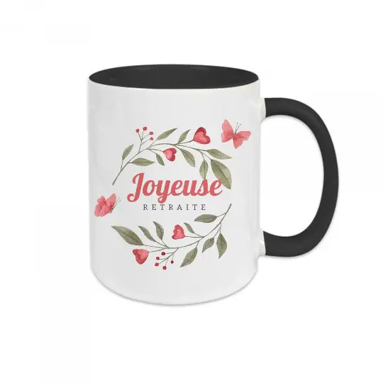Mug céramique - Joyeuse retraite - Noir - Mugs