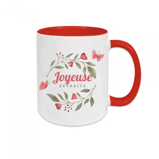 Mug céramique - Joyeuse retraite - Rouge - Mugs