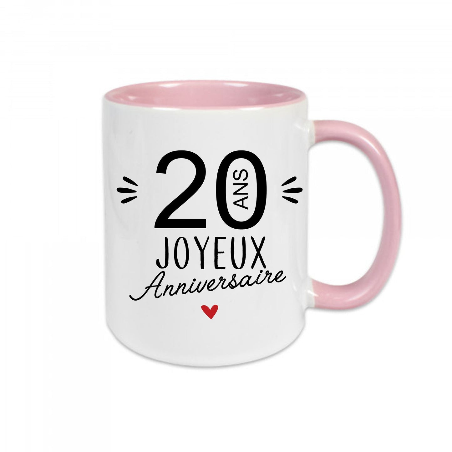 Mug céramique Joyeux Anniversaire années personnalisables