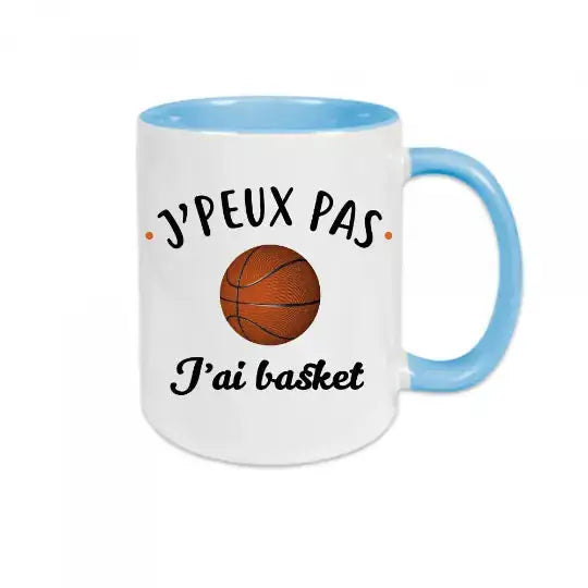 Mug céramique - J’peux pas j’ai basket - Bleu