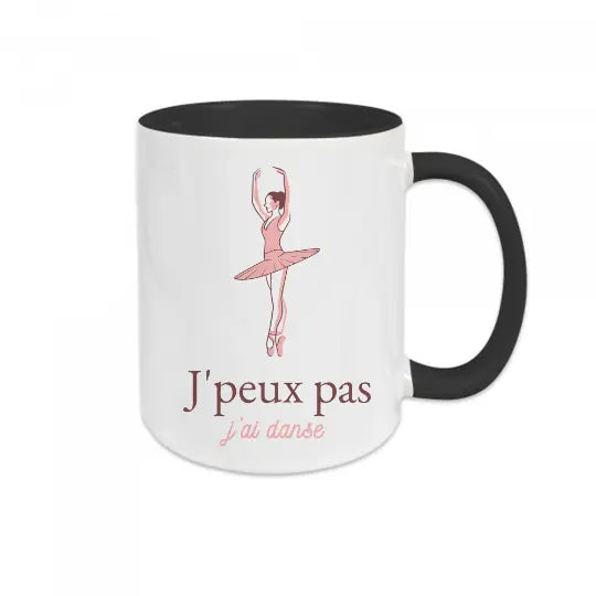 Mug céramique - J’peux pas j’ai danse - Noir - Mugs