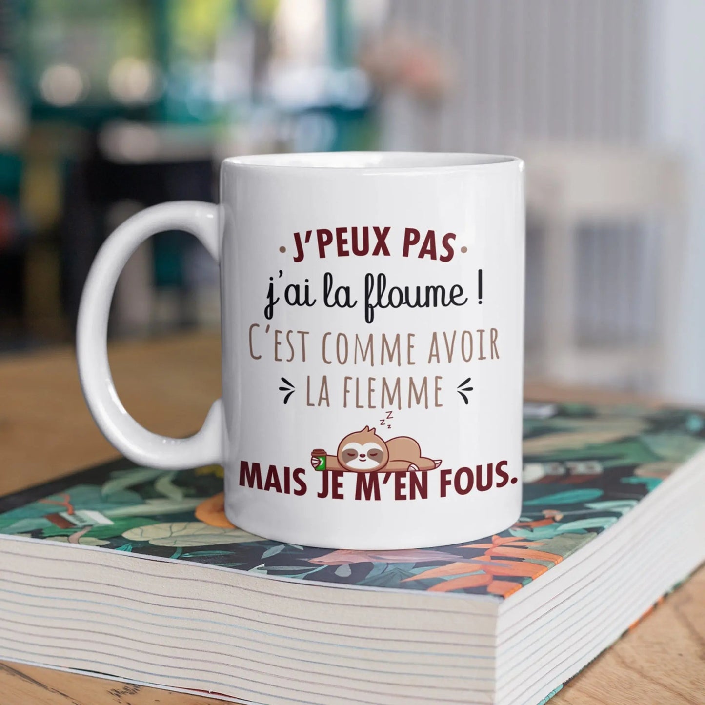 Mug céramique - J’peux pas j’ai la floume - Blanc - Mugs